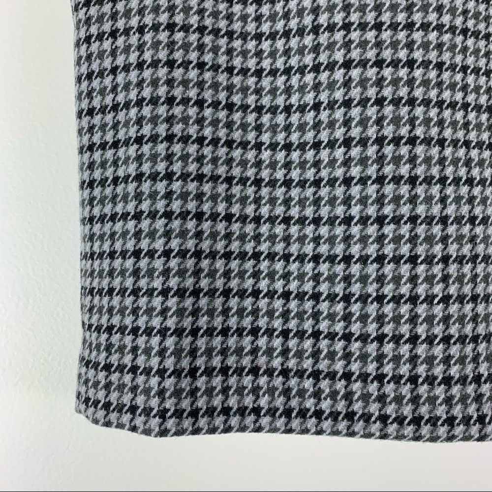 J. Crew Factory Pencil Skirt Wool Blend Houndstooth Gray Black Check Women’s 2 - Picture 2 of 11